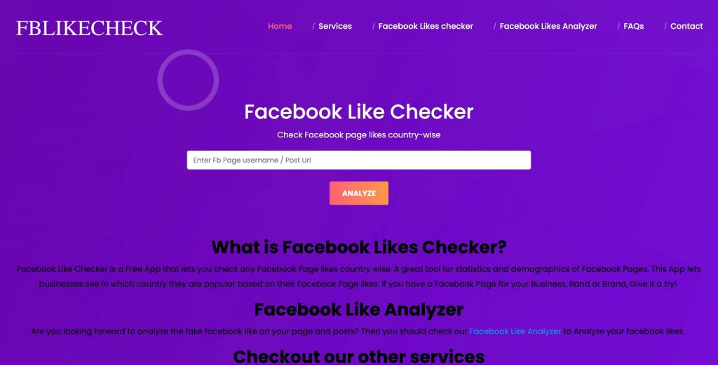 Facebook Like Checker
